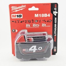 Milwaukee M18B4 18V 4.0Ah Battery Red Lithium Ion M18