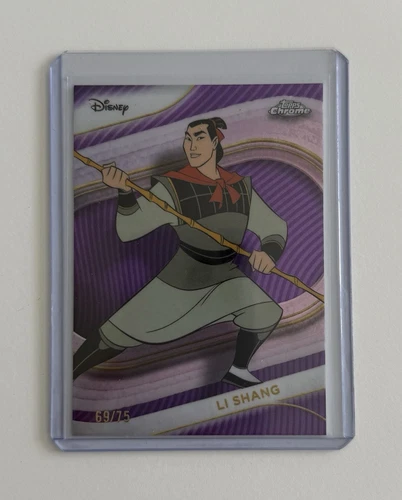 2025 Topps Disney Chrome Mulan #41 Li Shang Purple Wave #69/75