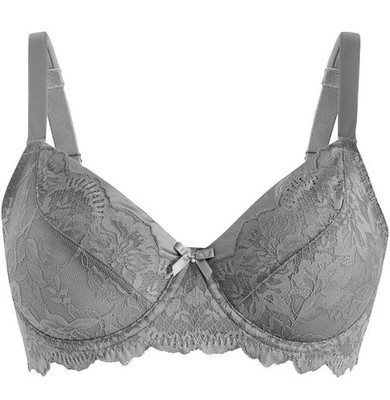 BH mit Bügel Gr. 100 Cup C Grau Damen-Unterwasche Oberteil Neu