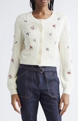 Cinq à Sept Rasa Beaded Cardigan Size - S