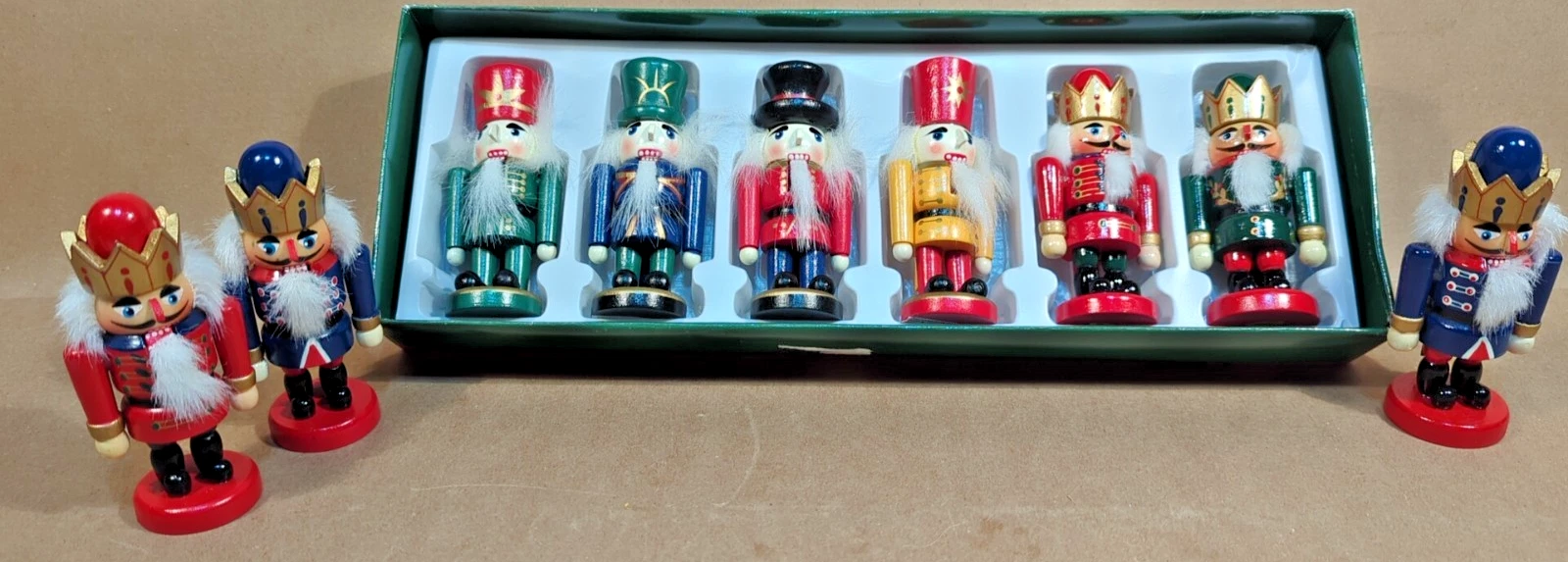 Santa's World Kurt Adler Nutcracker Place Card Holders Set of Nine w/Box