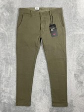 Levis Premium XX Chino Pants Mens 34x32  Olive Green Slim Taper Stretch Casual