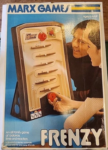 Frenzy Marx Pinball TableTop Arcade Marble Skill Game Complete Exc TESTED 1984