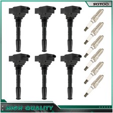 6x Ignition Coils & 6x Spark Plugs For Ford F-150 Edge 2.7L Lincoln Aviator 3.0L