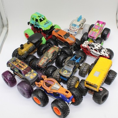 Lot of 11 Monster Trucks Mixed Hot Wheels Monster Jam Diecast Cars Toys