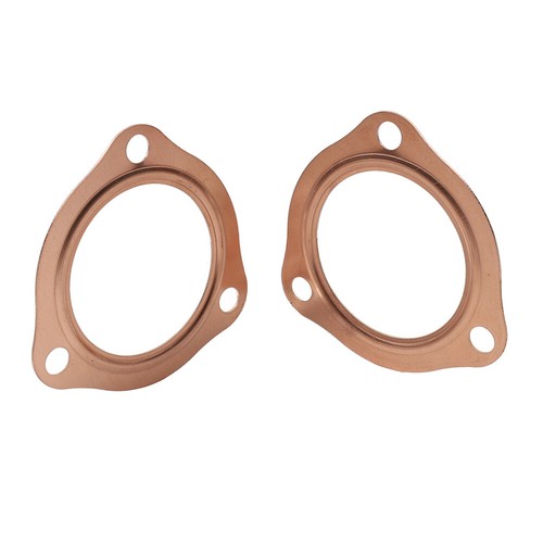 2x 2.5" Copper Header Pipe Collector Flange Gaskets For Chevy SBC BBC 302 454 - Picture 8 of 10
