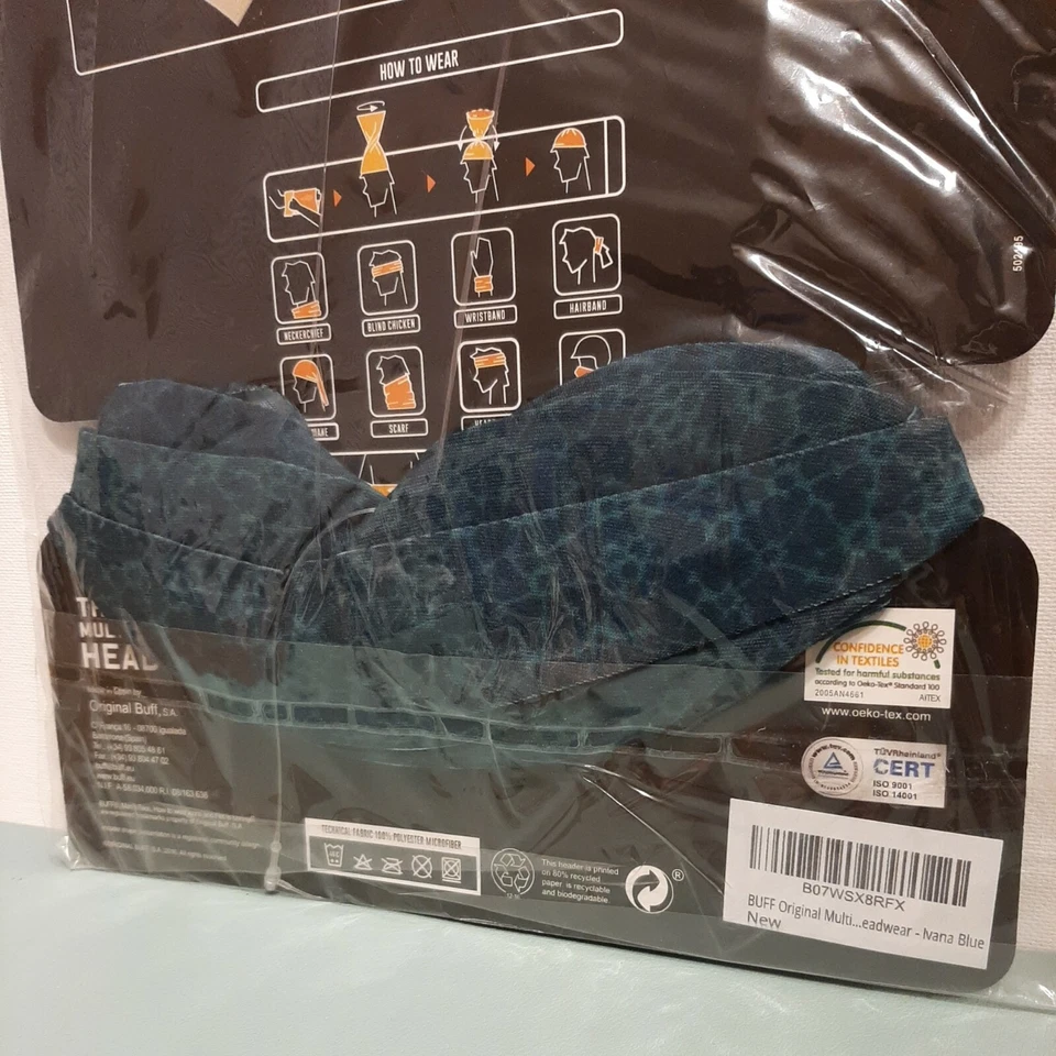 Gorros Multifuncionales Buff The Original Talla Adulto Ivana Azul Microfibra NUEVO Foto 3 de 4