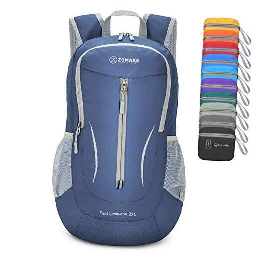 Ultra Light 25L Packable Backpack Foldable Hiking Navy Blue  