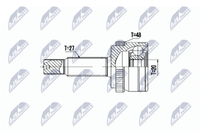 NTY NPZ-HY-550 Gelenksatz, Antriebswelle FüR Hyundai, Hyundai (Beijing), KIA