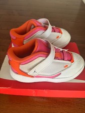 Pre owned Nike Jordans Max preschool size 10. Pink, orange and white