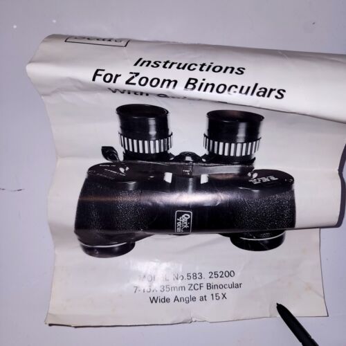 Vintage SEARS Binoculars 7-15x35mm Model 583.25200 Discoverer Wide Zoom Case - Picture 3 of 9