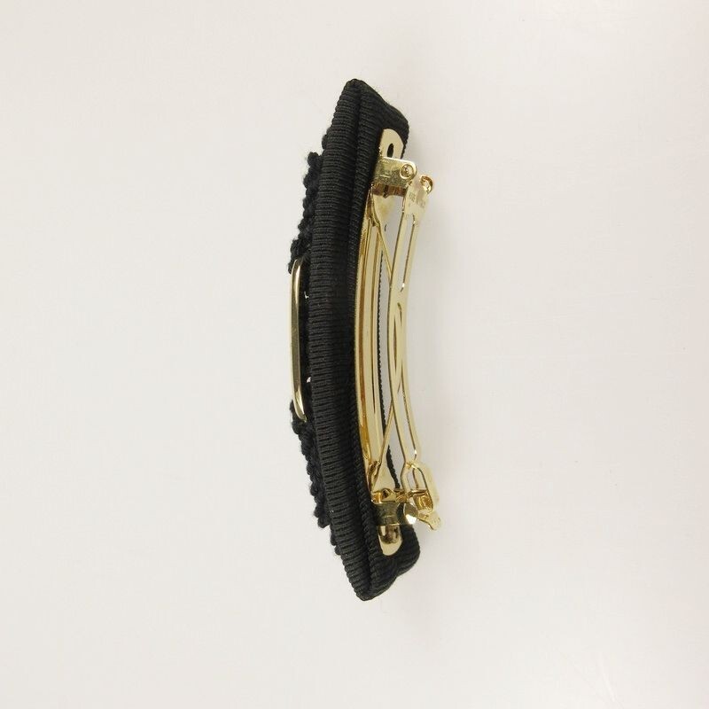 Salvatore Ferragamo Black and Gold Barrette Vara Bow hairclip - Women | Ferragamo main image 4