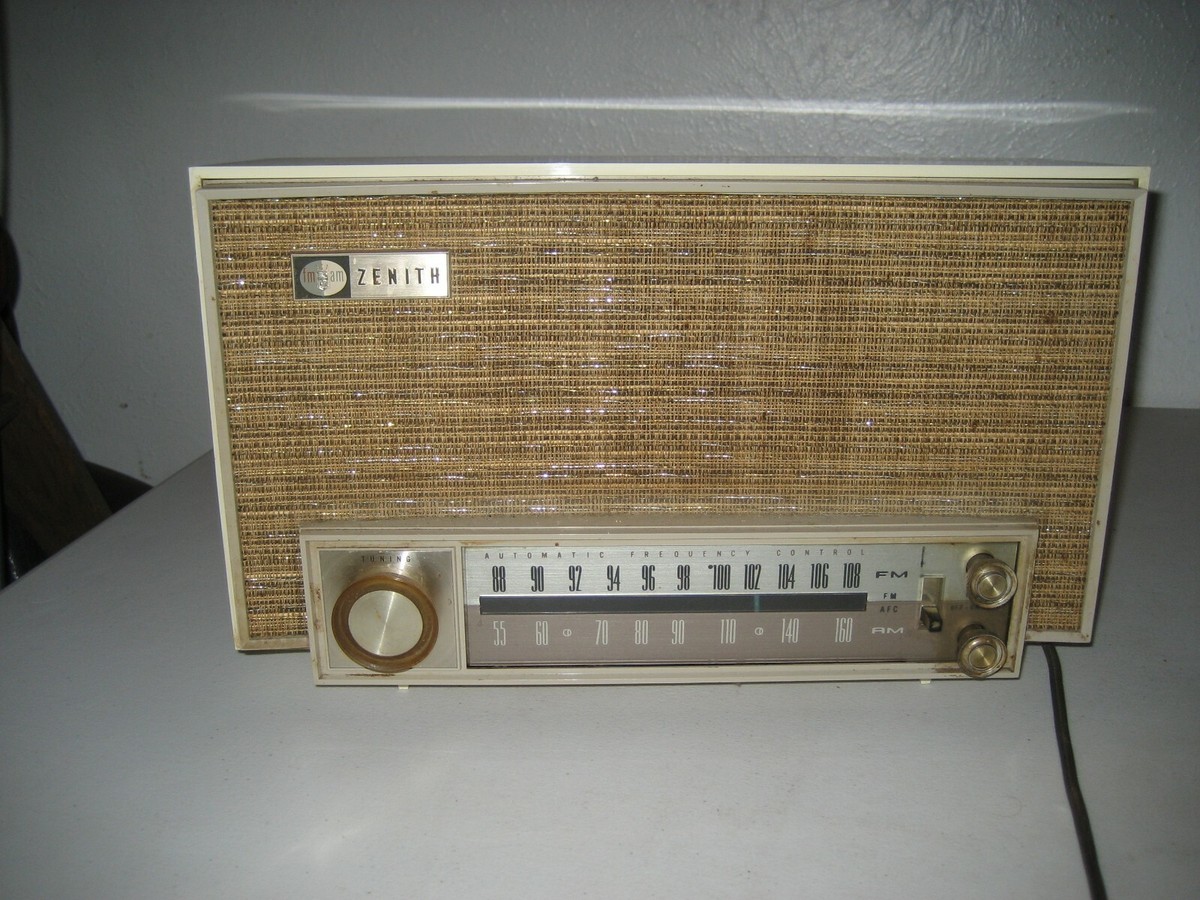 ギター ABC antiques Radio 1950s Zenith Radio S-18535 Walnut Owl Eyes Parts or Repair