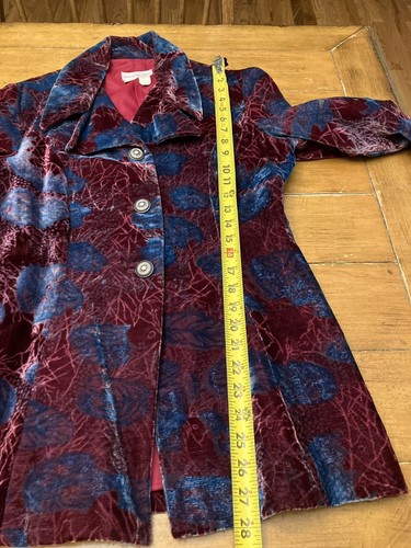 Vintage MCM 70s Glen of Michigan Velvet Velour Dress Blazer Jacket Union Made - Bild 12 von 17