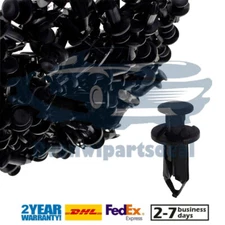 200x ATV 8MM Hole Plastic Rivets Retainer Fender Bumper Push Pin Fastener Clips