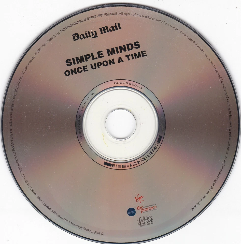 SIMPLE MINDS Once upon a time ( DAILY MAIL Newspaper CD ) - Bild 3 von 3
