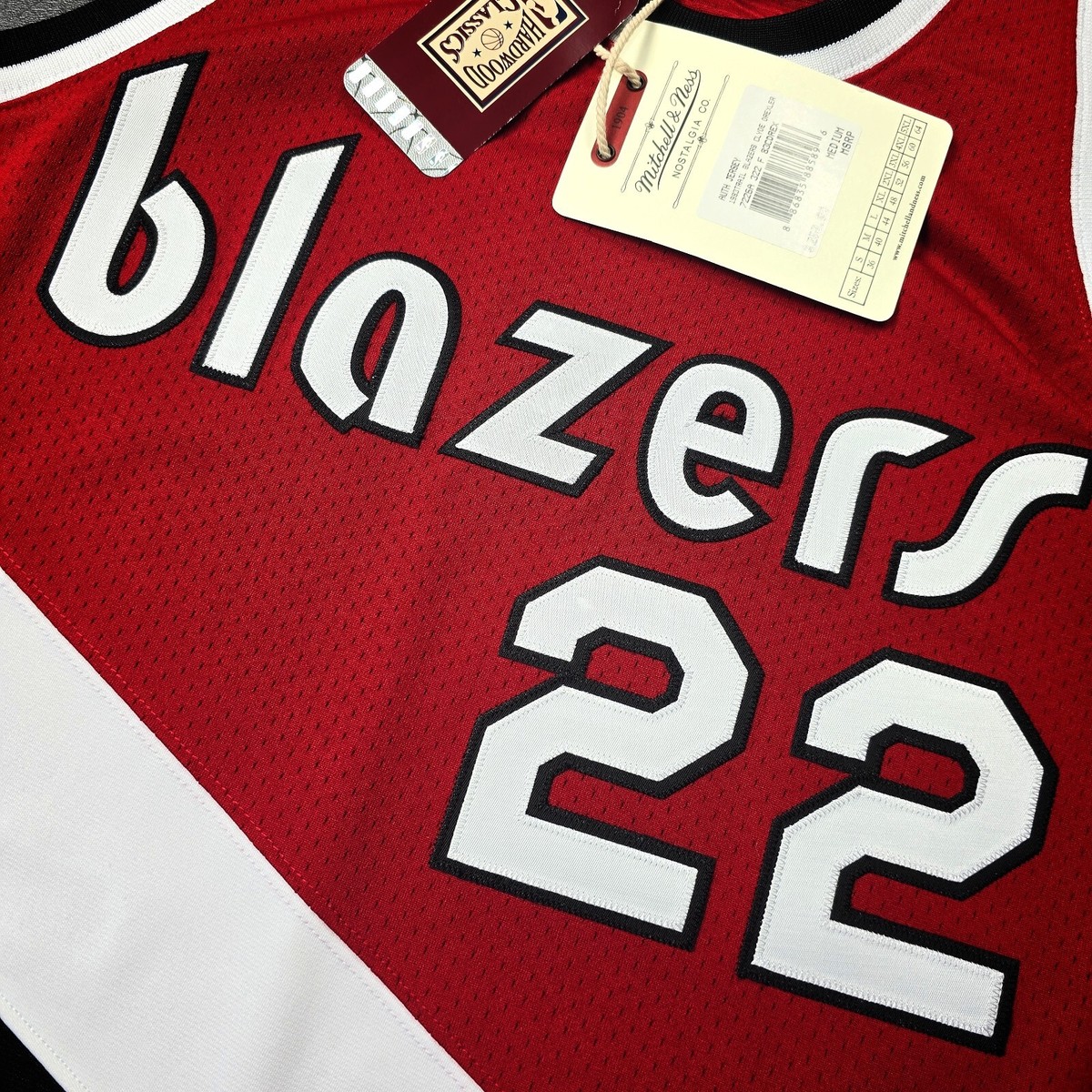 100% Authentic Clyde Drexler Mitchell Ness 83 84 Trail Blazers
