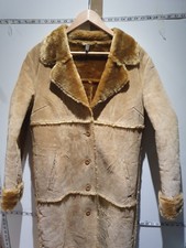 Women’s Brandon Thomas Suede Trench Coat Size Uk L Pit2pit 20" Length 45"