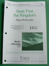 Seek First the Kingdom 1984 sheet music SATB ...