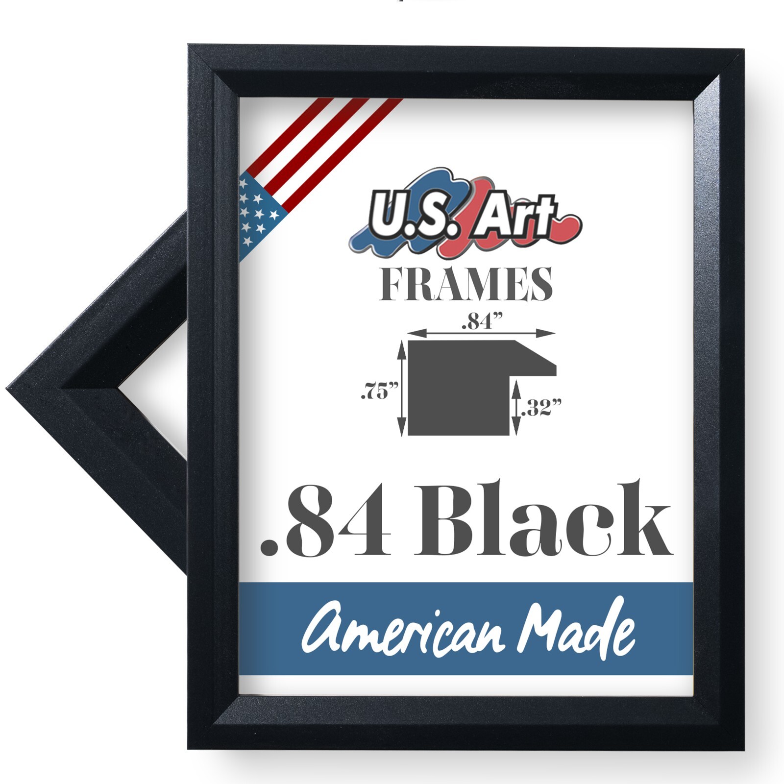 US Art Frames Black .84