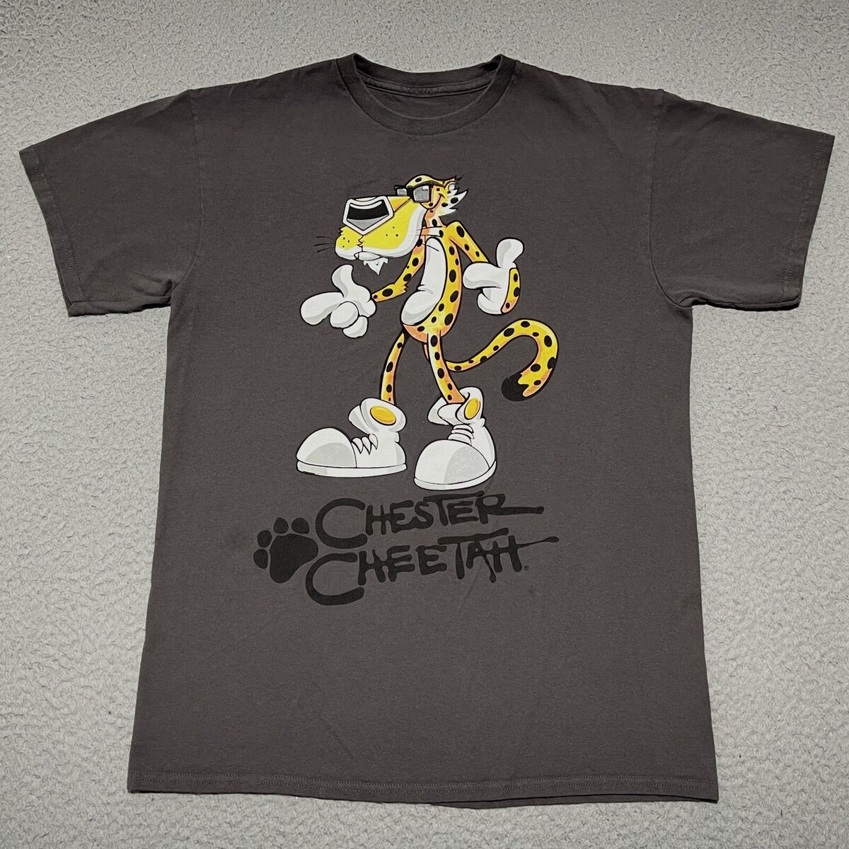 Chester Cheetah Cheetos Chips Shirt Mens Medium Gray Graphic Chester Cheetah Cheetos Chips Shirt Mens Medium Gray Graphic