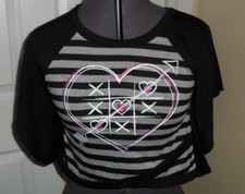 ***URBAN ROSE KNIT CROP TOP SHIRT SIZE 7/8 JUNIOR BLACK GLITTER MADE IN USA NWT