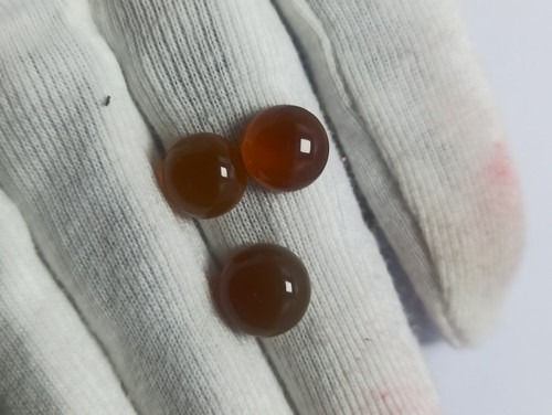 Yellow Onyx Round Cabochon 13.50 Carat 3 Piece 10- 11 mm Gemstone Ring Stone - Picture 7 of 8