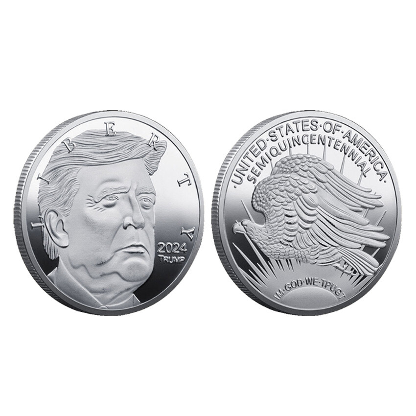 Liberty 2024 Commemorative Coin Silver Gift Collectible President Donald Trump