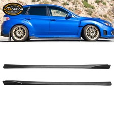 Fits 08-14 Subaru Impreza Wrx Sti Cs Style Side Skirt Extension Lip 2pc Pu