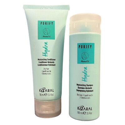 Kaaral Purify Hydra Moisturizing Shampoo and Conditioner Travel Sized Duo