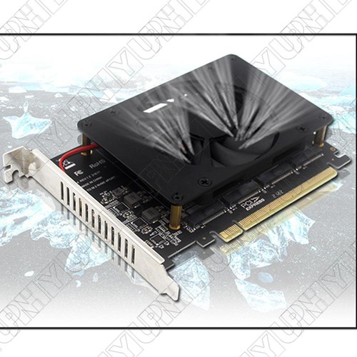 PCIEX16 NVME M2 MKEY SSD RAID Array Expansion Adapter Card Motherboard PCIE - Afbeelding 4 van 5