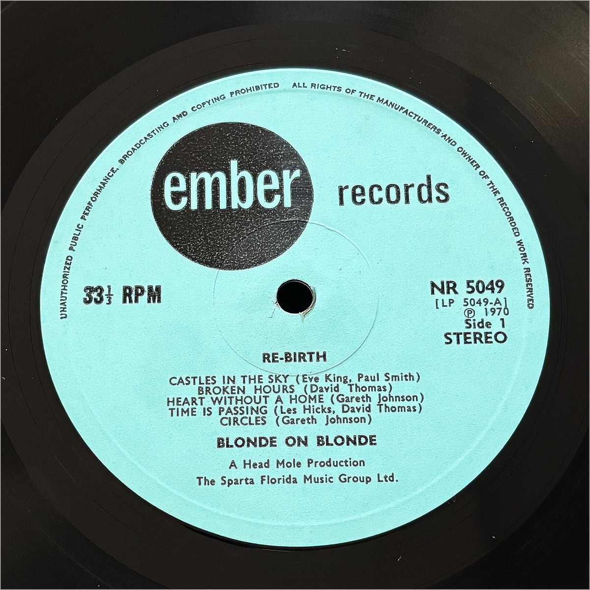 BLONDE ON BLONDE Rebirth UK 1st 1970 Ember Vinyl LP EX+/NM | eBay