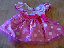 Size 18 Months Disney Store Minnie Mouse Costume Dress Pink White Polka Dots EUC