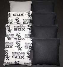 All Weather made w Chicago White Sox Fabric CORNHOLE BEAN BAGS 8 ACA Reg