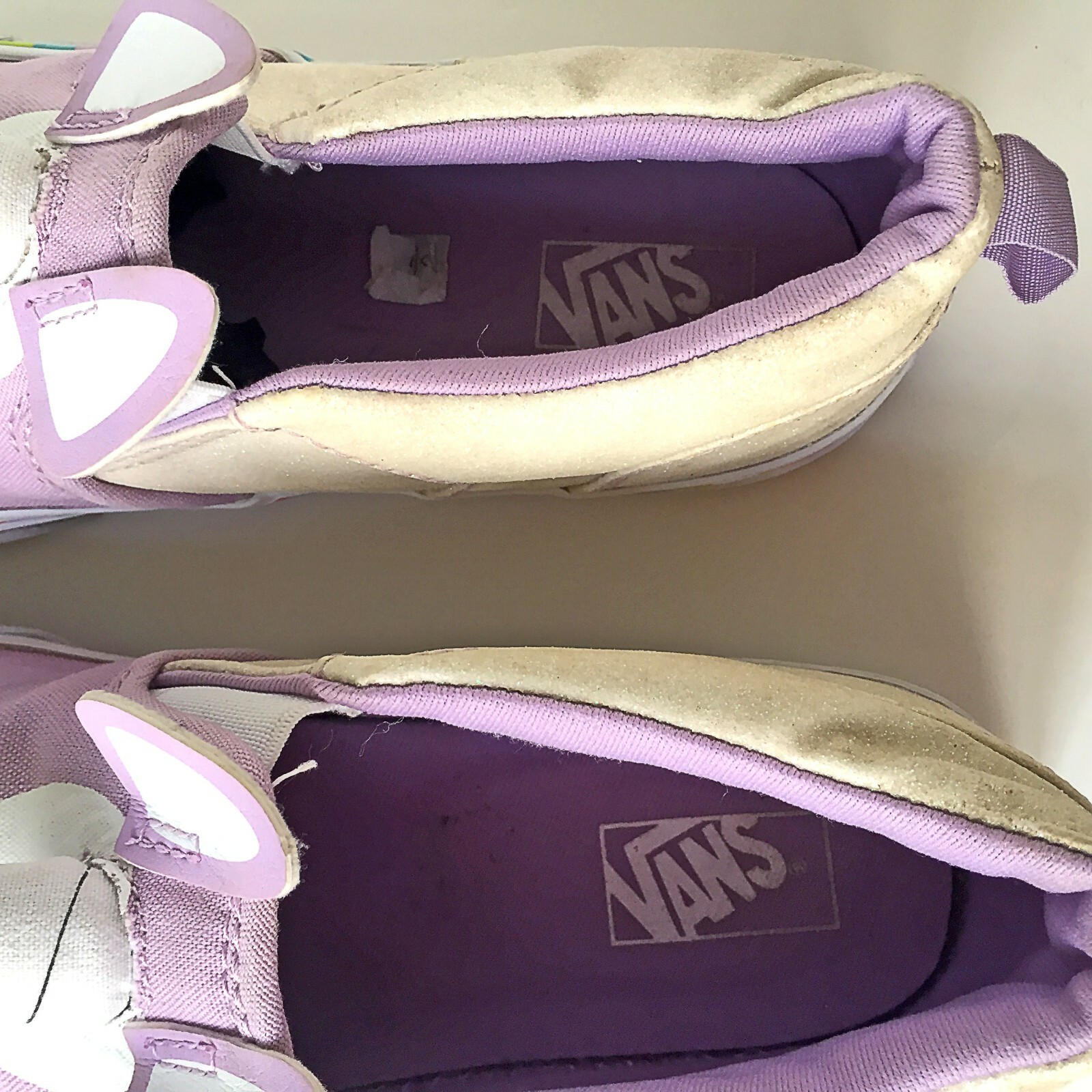 VANS Lavender Unicorn Horn Sneakers SHOES Shimmer Slip-on Missy 5.5 image 8
