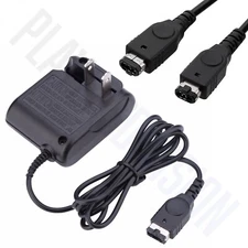 GBA SP Charger and Link Cable Set, AC Adapter and 2 Player Game Link Cable