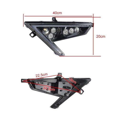LED Headlights With DRL HI/Low For Polaris RZR PRO XP 2020-2024 #2414538,2414539 - Picture 4 of 14