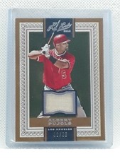 Albert Pujols 2016 Prime Cuts Baseball - PATCH (02/99) - Los Angeles Angels
