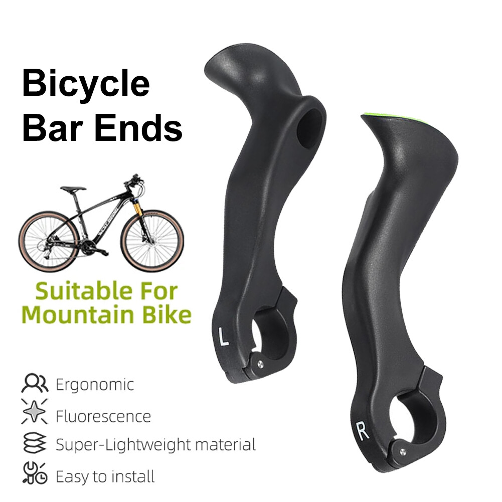 2PCS Bicycle Ergonomic Bar Ends Bike Handlebar Extender Handlebars Bar End  Grip