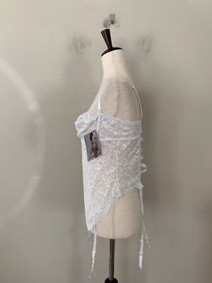NWT! DREAMGIRL Women's Sz XL Bridal Lace Garter Teddy Bodysuit 11828 White  | eBay