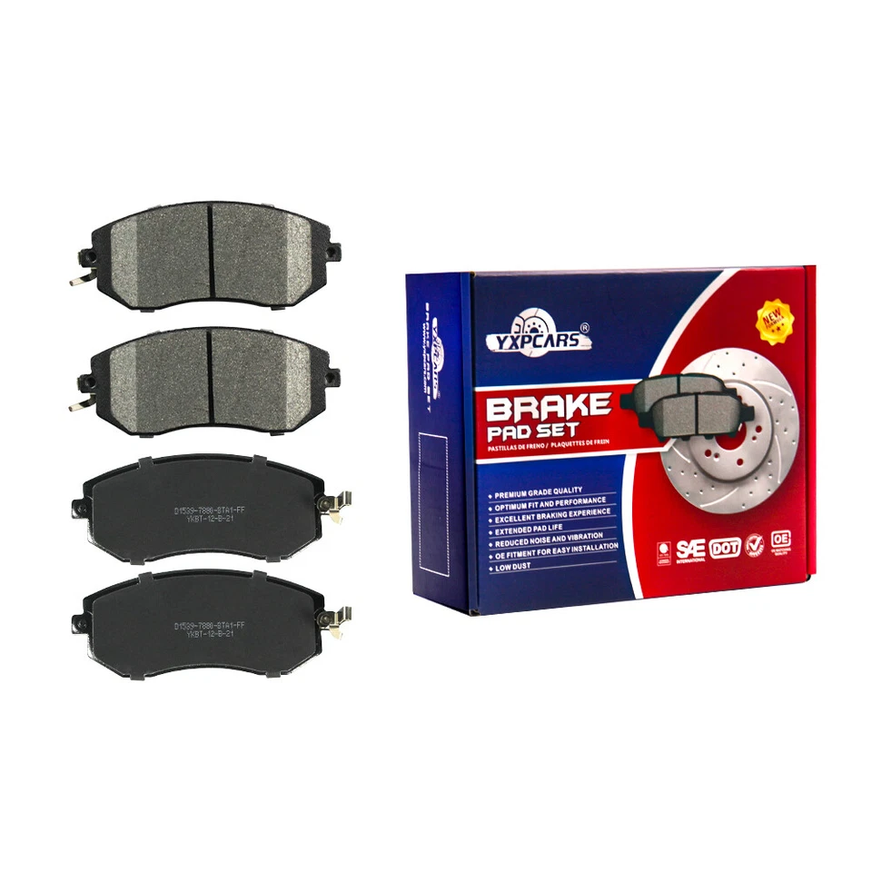 Pastillas de freno de disco de cerámica delanteras y traseras para Subaru XV Crosstrek 2013 2014 2015 Foto 3 de 4