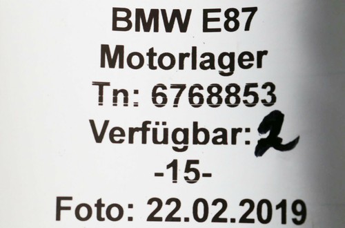 6768853 Rubber Bearing Hydro Engine BMW 1er E81 116-120i Z4 E89 18i 20i 28i - Picture 8 of 8