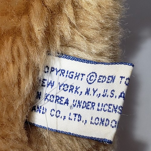 Oso Paddington Vintage Eden 14" Peluche Marrón 1977 1981 Eden Toys Corea - Imagen 9 de 11