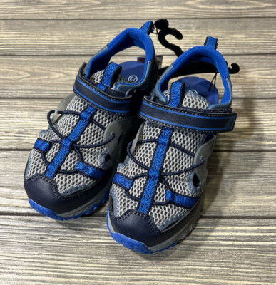 Falls Creek Boys Blue Gray Mesh Sandal Shoes Size 13 NWT TB