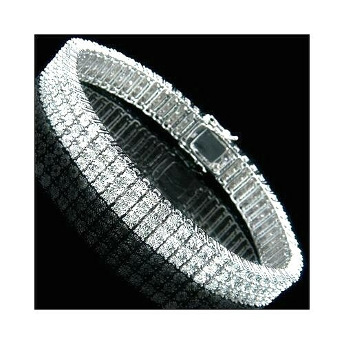 Women's Sterling Silver in Natural Genuine Diamonds Tennis Bracelet 1 Carat - Picture 6 of 7