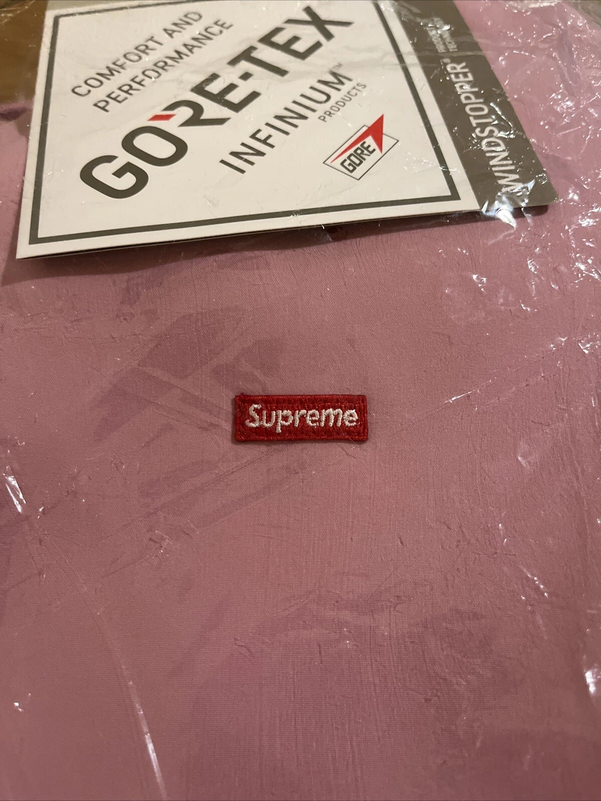 Felpa con cappuccio zip Supreme Gore Tex WINDSTOPPER FW20 ROSA nuova sigillata con etichette large