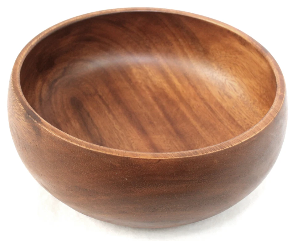 Schüssel aus Holz 20 x 7 cm Handarbeit aus einem Stück Akazienholz