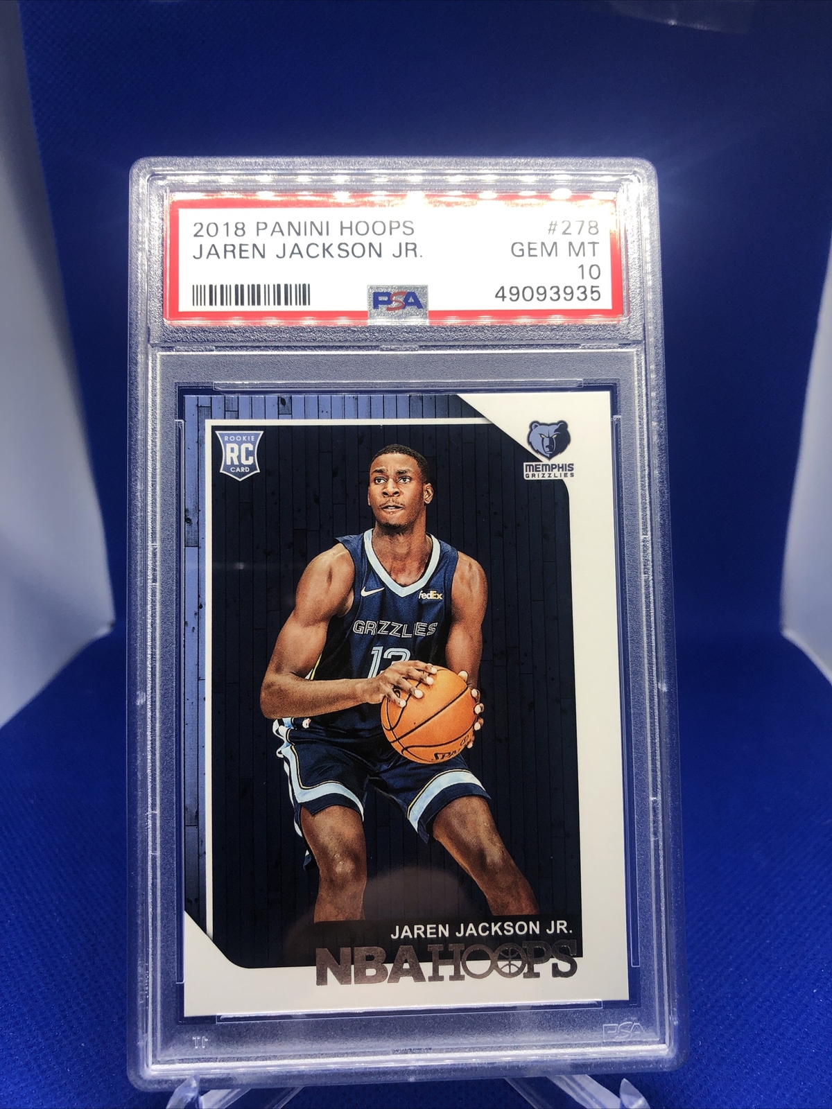 2018 Panini Hoops #278 Jaren Jackson Jr. Grizzlies RC Rookie PSA 10 GEM MINT