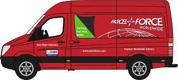 Oxford Diecast 76MSV005 Mercedes Sprinter Parcelforce OO Gauge