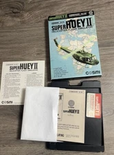 Super Huey II Commodore 64 C64 Computer Video Game Box, Manual, Floppy Disk